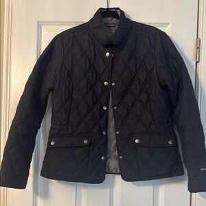 Barely worn Eddie Bauer Black Quilted Jacket- size large (tag removed)